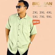 KEMEJA Men's casual shirt jumbo xxxl crinkle shirt BIG size Latest 9xl 7xl