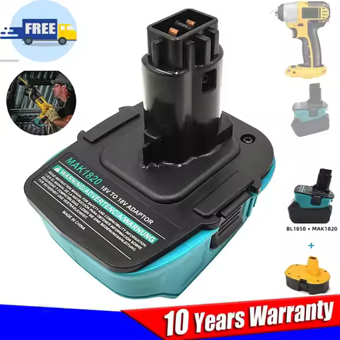Battery Adapter for Makita DCA1820 18V Compatible with Makita Lithium Battery Convert for DeWalt DCA