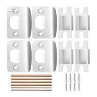 4 Pack Door  Strike Plate-Stainless Steel Door Lock Strike Plate Repair Kits-Door  Restorer Reinforc