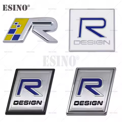 Car Styling 3D R Design Metal Adhesive Rear Trunk Emblem Badge Sticker for Volvo XC40 XC60 XC70 XC90