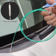 LOOKSHOW 118ft/197ft Green Car Drain Dredge Cleaning Scrub Brush Auto Sunroof Long Hoses Detailing C