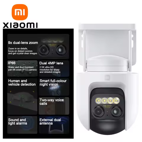 XIAOMI Outdoor Camera CW700S, 9X Dual-Lens Zoom 360° Monitoring, Dual 4MP, Full-Colour Night Vision,