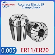 High Precision ER11 ER20 0.005mm Elastic Collet Chuck ER 65Mn Spring Clamp Chuck Durable Tool Access