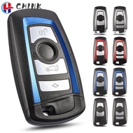 CHINK Remote Car Key Shell, Flip ABS Car Key Shell, Smart 3/4 Button Folding Key  Cover for BMW CAS4
