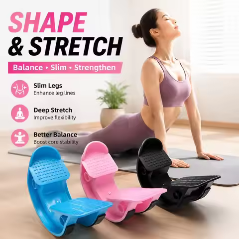 Multifunctional Calf Stretch Balance Board Anti-slip Home Fitness Trainer Leg Thigh Hip Lifting Yoga