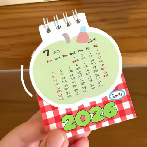 2026 Fruit Cute Desk Calendar, Monthly Tabletop Planner, Home Studio School Classroom Dorm Study Wor