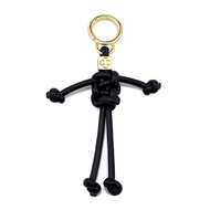 Leather Mini Character Pendant Four Leaf Clover Metal Keychain Personalized Bag Charm