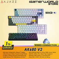 Ajazz AK680 MAX / AK680 V2 HE Magnetic Switch Rapid Trigger SOCD 65% Mechanical Gaming Keyboard