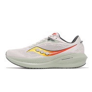 Saucony Jogging Shoes Triumph 21 White Green Yellow Orange Reflective Socony Victory Men's Road Running [ACS] S20881111