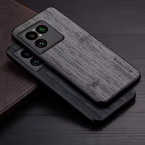Case for Sony Xperia 1 VIII 2026 bamboo wood pattern Leather cover funda for Sony Xperia 1 VIII case