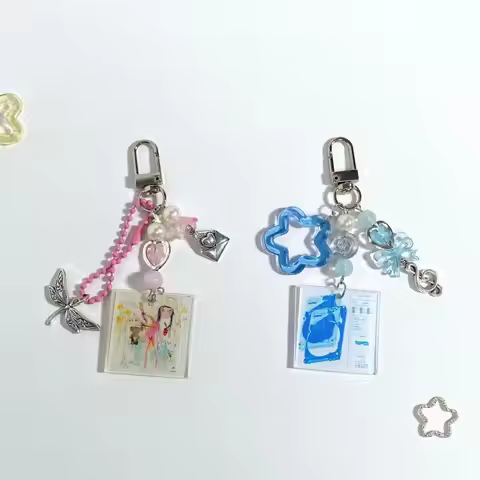 1 Piece Music Album CD Band Keychain Wave To Earth Y2k Style Phone Strap Music Lover Phone Accessory