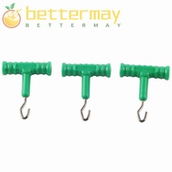 BETTER-MAYSHOW 10 Pcs Fishing Baiting Rig Tool, ABS Stainless Steel Hook Fishing Baiting Rig Tool, D