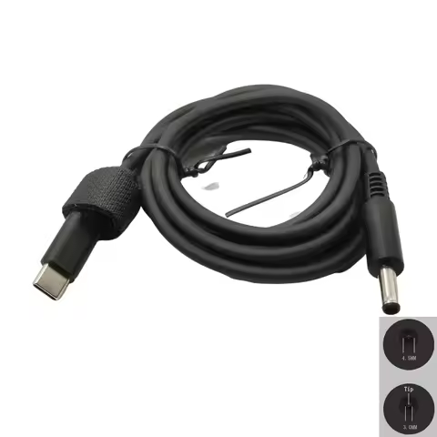 1.5m Type C to 4.5*3.0mm Plug Converter 65W USB C PD Fast Charging Cable for Dell Laptop Charger DC 