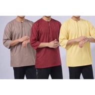 Kurta viral 3suku jalur size s-3xl kain germany cotton ready stock