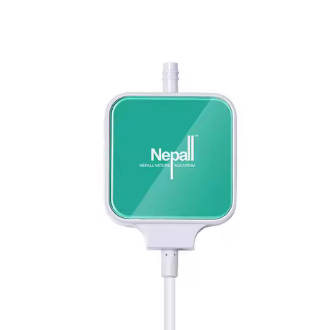 2025 Nepall Nano Oxygen Pump - Super Quiet 2W Aerator for Small Fish Bowl/Betta Shrimp Tank with Air