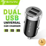 BAVIN PC862 Fast Charging Car Charger Dual USB Port Mini Size Multi-Protection for Micro/iPh/Type-C