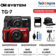 Olympus OM SYSTEM Tough TG-7 / TG7 Digital Camera (Black/Red)