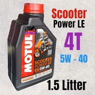 Motul 4T Scooter Power LE 5W 40 Fully Synthetic 1.5Litter / 1 Litter Engine OIl Scooter