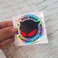 Ecu SHOP ROUNDED sticker printing HOLOGRAM