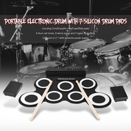 Drum Digital Electronic Digital Drum Kit 7 Pads Roll Up USB Power