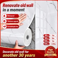 3D Marble Stickers 120cm*1m waterproof PVC tiles Self Adhesive design wall decor Marble Wallpaper wa