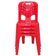 OA Furniture เก้าอี้พลาสติก Superware รุ่น CH-50 4 ตัว ( สีแดง)