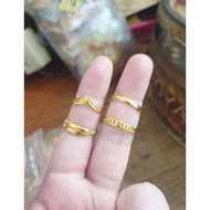 Cincin emas polos simple 99% 24k 24 karat / cincin kawin emas asli