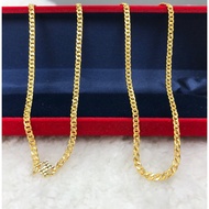 RANTAI LEHER PASIR HOLLOW EMAS 916