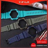 YIFILM Rubber Resin Watch Strap And Case Fit for Casio g-shock AQ-S810W/AQS810 Watch band Men's And Women's Watch Accessories