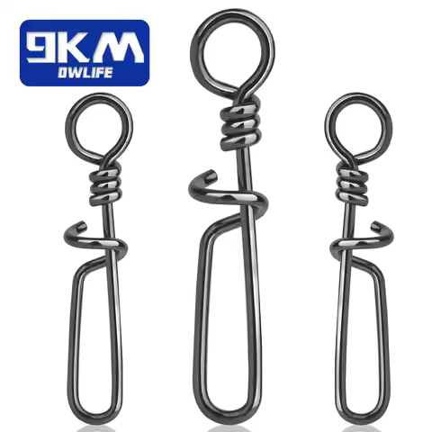 50Pcs Fishing Snap Stainless Steel Quick Change Lure Fishing Clip Snap Coastlock Snap for Bass Lures
