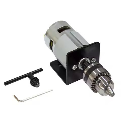 DC 12-24V Lathe Press 775 Motor With Miniature Hand Drill Chuck and Mounting Bracket 775 DC Motor 55