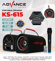 Speaker Bluetooth Full Bass / Salon Bluetooth Full Bass Advance Ks-615 "5 Inch" ( Bonus Mic Wireless
