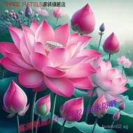 Lotus Lotus Leaf Landscape Sticker Wall Sticker Mural Self-Adhesive Good Luck Continuously Door Stic