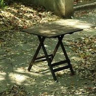 復古做舊折疊實木圓方桌子攝影背景暗調木板靜物餐桌美食拍照道具