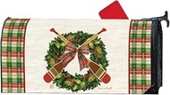 Studio M Decorative Christmas Holiday MailWrap Fits Standard Size 6.5 x 19 Inch Mailbox Weather Resi