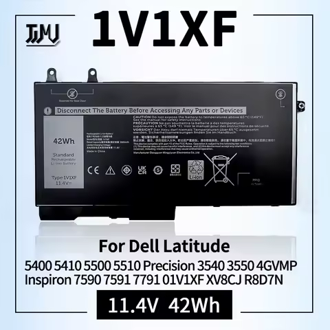 1V1XF Laptop Battery for Dell Latitude 5400 5410 5500 Precision 3540 3550 Inspiron 7590 7591 2-in-1 