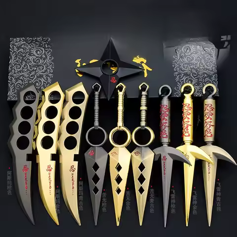 7inch game naruto weapon asma alloy craft model with holster shuriken metal ornaments Namikaze Minat