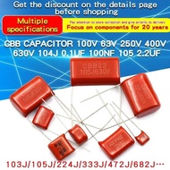 10PCS 100V 400V 630V CBB Polypropylene Film Capacitor 33nF 100nF 220nF 4.7nF 1uF 6.8nF 680nF 470nF 3