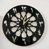 40x40cm JAM DINDING KALIMAH FRAMELESS ISLAMIC DECORATION