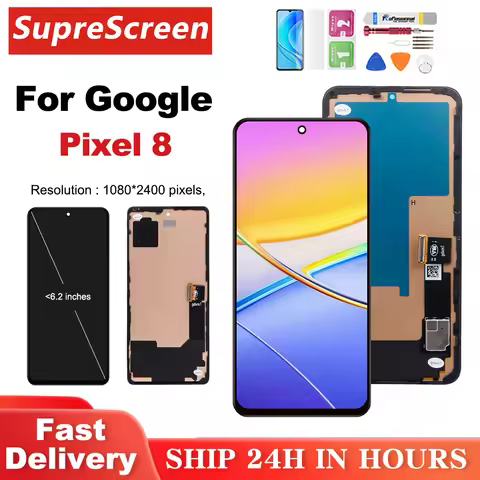 TFT Screen For Google Pixel 8 GKWS6 G9BQD GPJ41 Screen Display Touch Digitizer Assembly Pixel 8 Scre