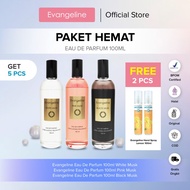 【GET 5 PCS】Evangeline Musk Bundle | Evangeline Musk EDP 100ML Black, Pink & White Free Hand Spray 10