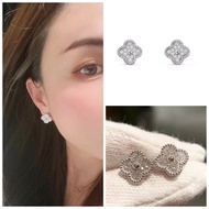 Van Cleef & Arpels mini mini Full Diamond Four-Leaf Clover Earrings