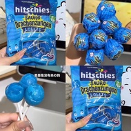 German Imported Halloween Hitschies Dyed Sour Powder Lollipop Blue Filled Lollipop Candy Snacks 8.21