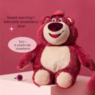 MINISO Strawberry Bear Sitting Plush Doll - Cartoon Doll Birthday Gift Cute Toy Hugging Pillow