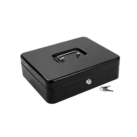 [NEW A09R!】 Cash Box Metal Cash Box With Tray And Key Lock, Tiered Locking Cash Box, Durable Lock Sa