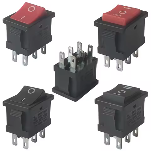 21 X 15MM 6PIN 2P2T Mini Rocker Switch Seesaw switch O - Power Push Button Switch 250V/6A 125V/10A A