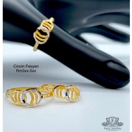 Fancy Jewellery Emas 916 Cincin Exclusive Emas 916 tulen Bajet Emas 916