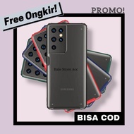 SOFT CASE SAMSUNG S21 / S21 PLUS / S21 ULTRA FROSTED TRITONE ORIGINAL - S21 ULTRA, Black