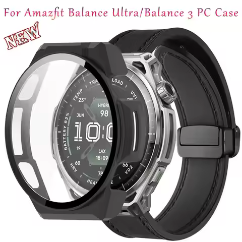 Hard PC Case For Amazfit Balance Ultra Smartwatch High-definition Bumper Frame integrated protective