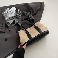 New Straw Bucket Bag | Spacious Beach Tote | Handheld and Crossbody Bag